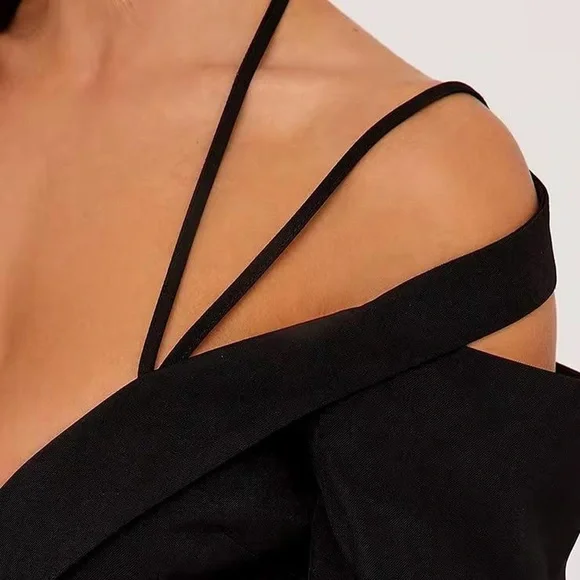 EGO Black Asymmetrical Dress - Picture 5 of 6